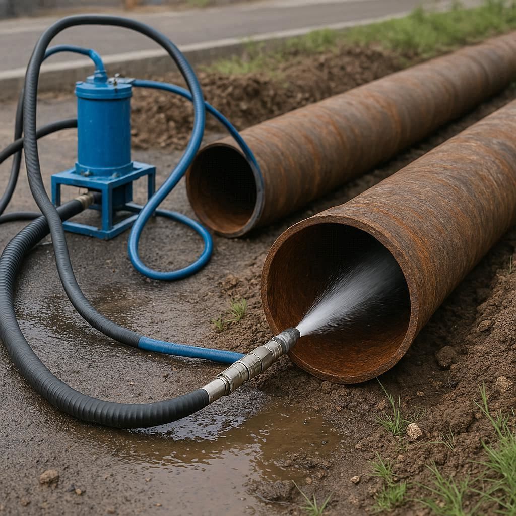 Гидродинамическая прочистка водопроводных труб в Армавире