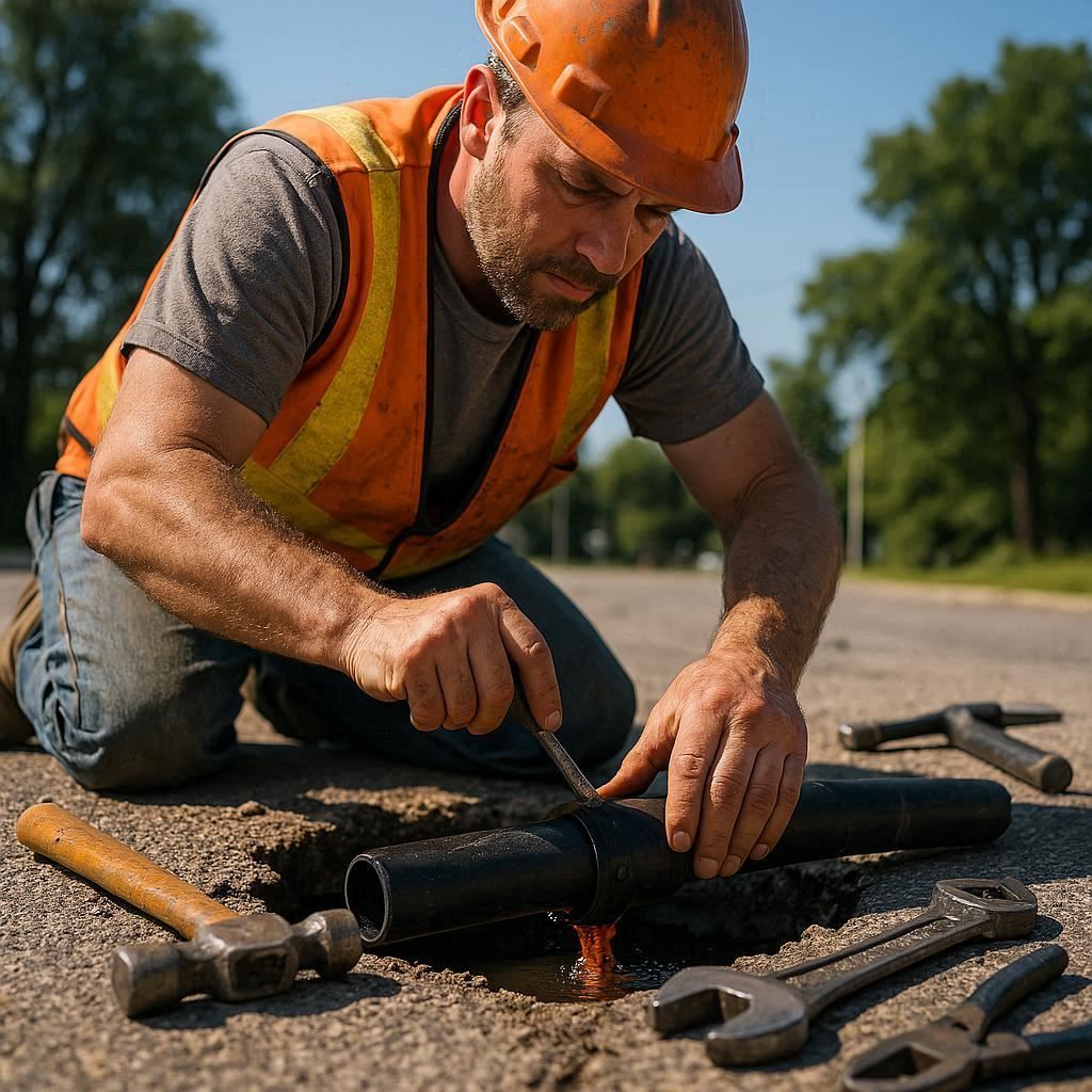 Прокол под дорогой в Армавире